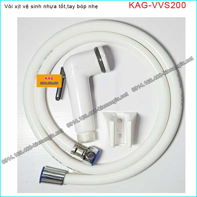 Vòi xịt vệ sinh tăng áp bằng nhựa KAG-VVS200