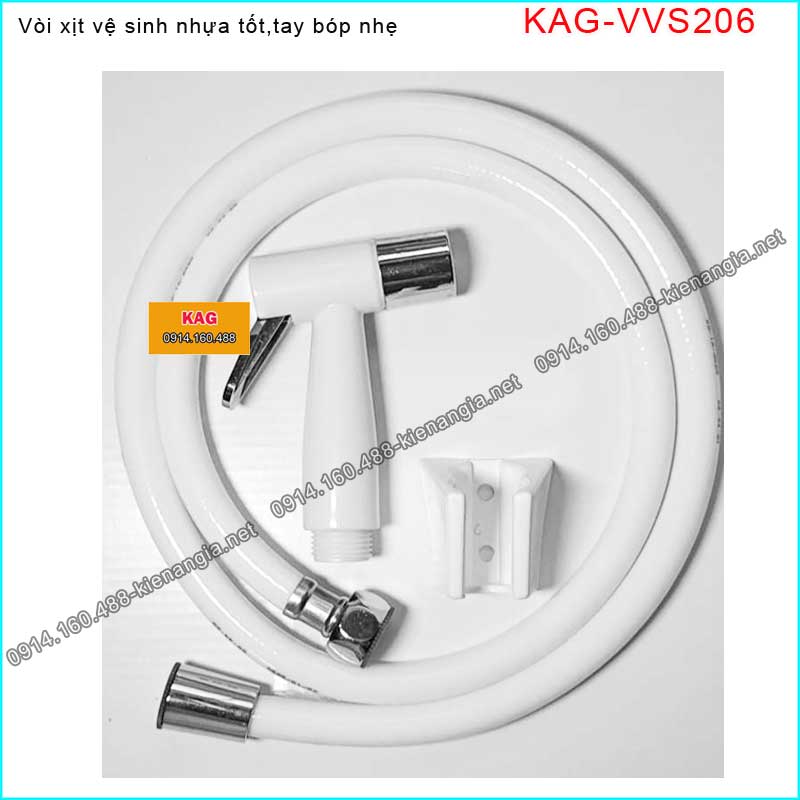 Vòi xịt vệ sinh tăng áp  bằng nhựa tốt KAG-VVS206