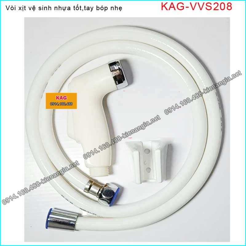Vòi xịt vệ sinh tay bóp nhẹ bằng nhựa  KAG-VVS208