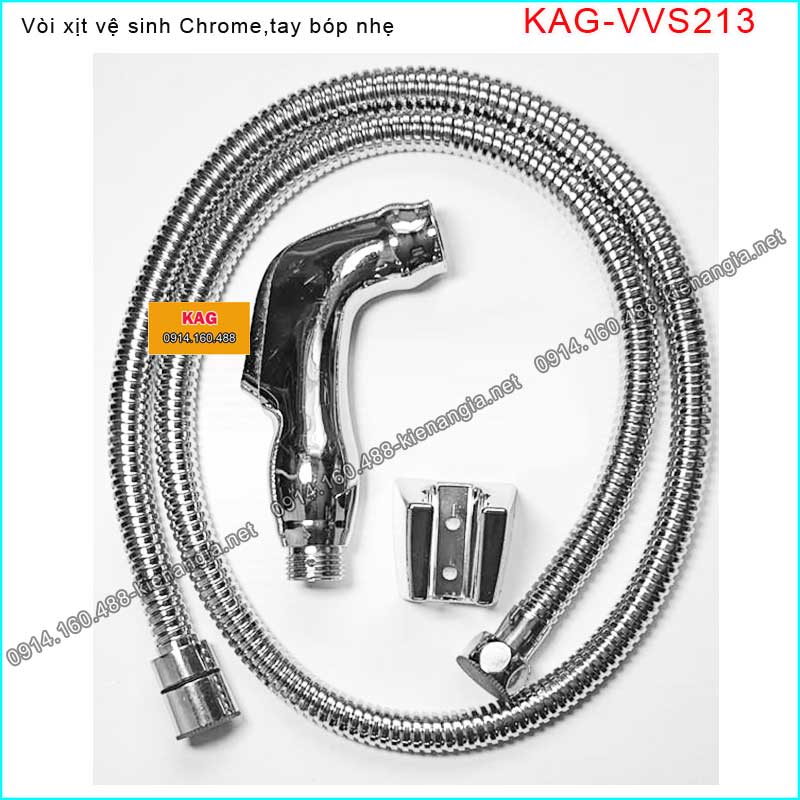 Vòi xịt vệ sinh nước mạnh CHROME bóng KAG-VVS213