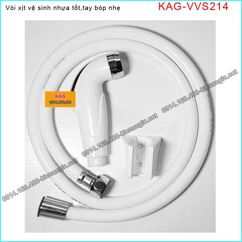 Vòi xịt vệ sinh tay bóp nhẹ bằng nhựa  KAG-VVS214