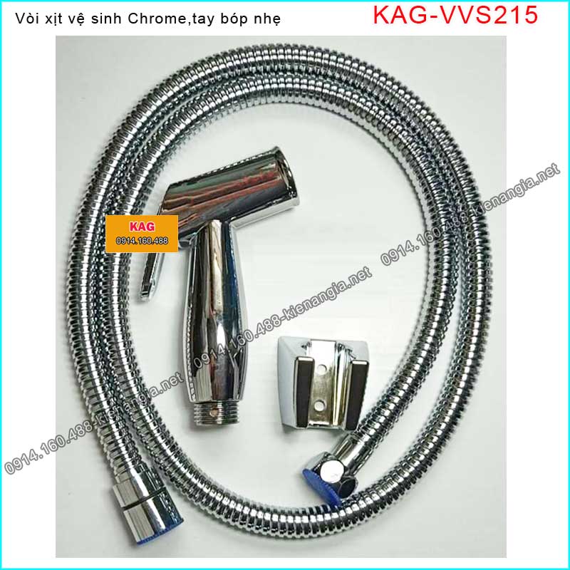 Vòi xịt vệ sinh nước mạnh CHROME bóng KAG-VVS215