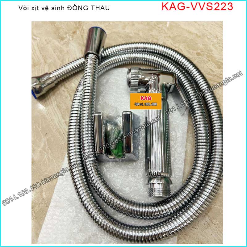Vòi xịt vệ sinh cao cấp Đồng thau KAG-VVS223