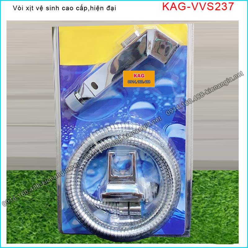 Vòi xịt vệ sinh Vuông hiện đại CHROME bóng  KAG-VVS237
