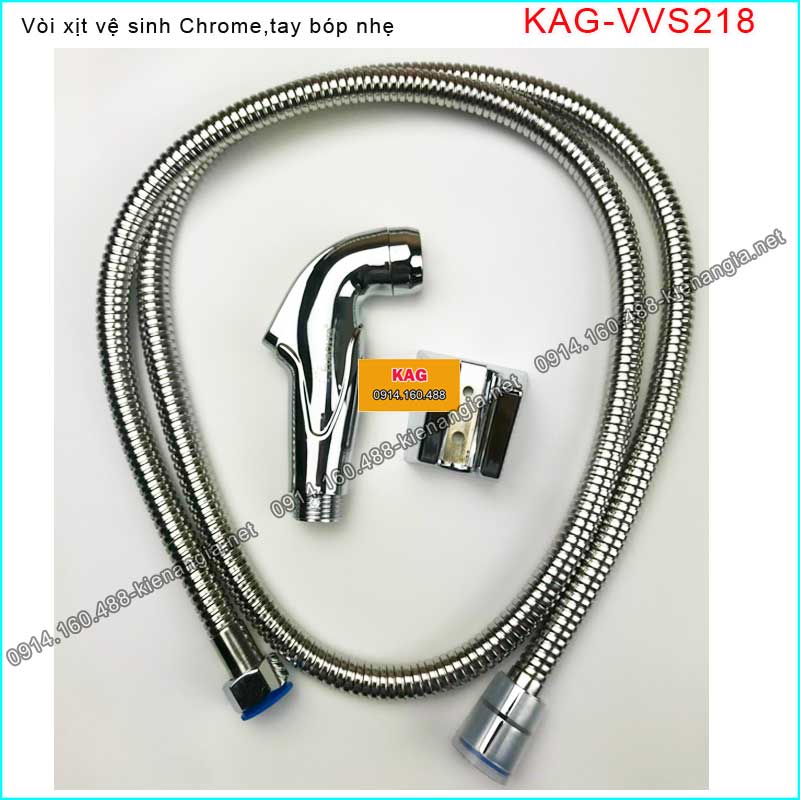 Vòi xịt vệ sinh nước mạnh CHROME bóng KAG-VVS218