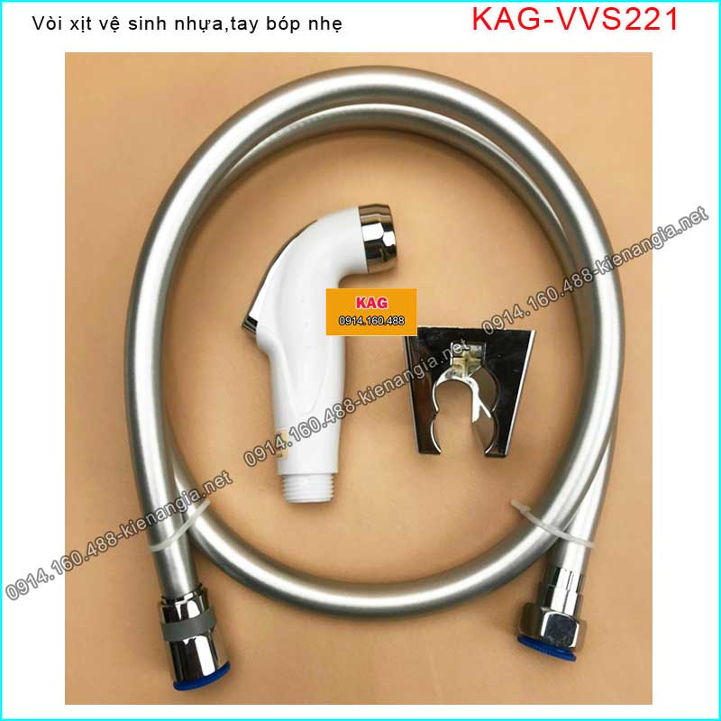 Vòi xịt vệ sinh nhựa dây chịu áp KAG-VVS221