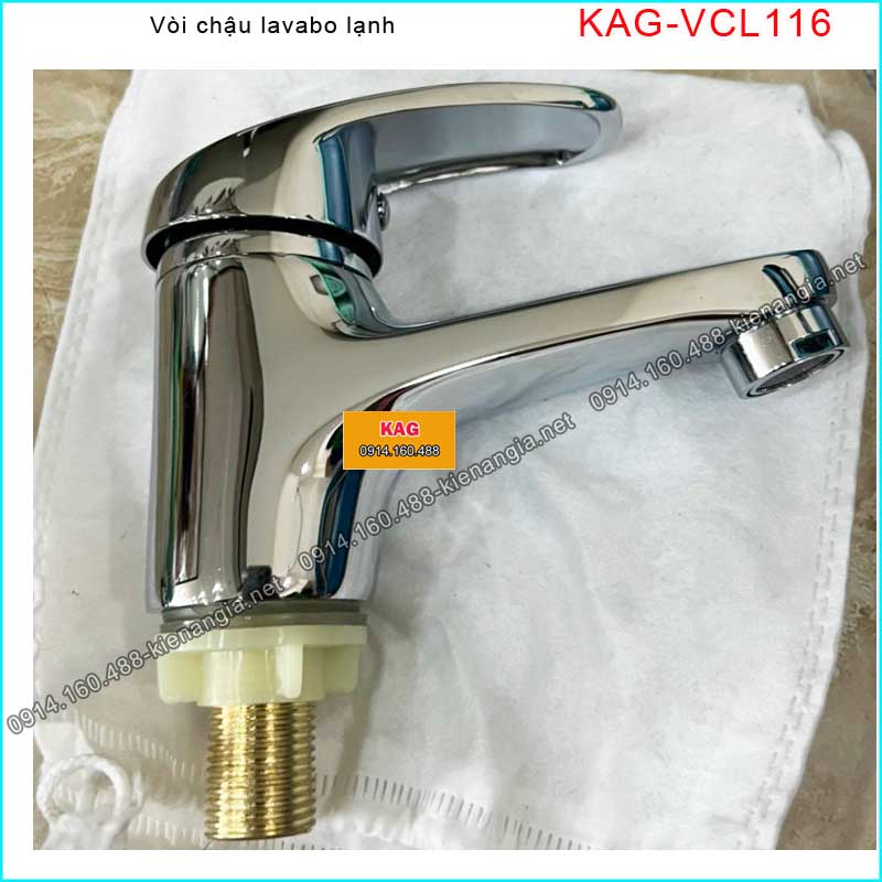 Vòi lavabo lạnh GẬT GÙ CHROME bóng KAG-VCL116
