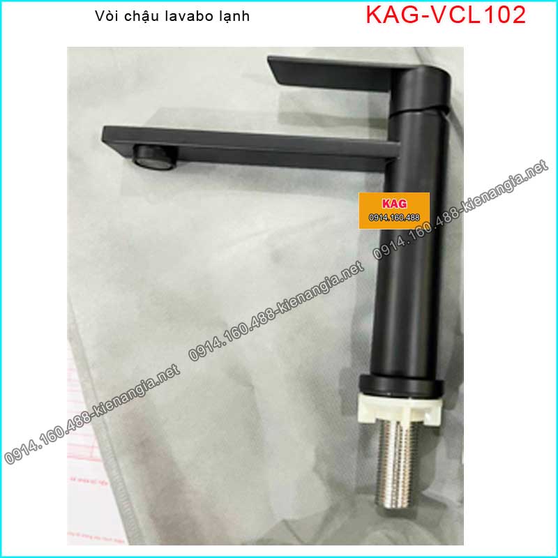 Vòi chậu lavabo màu ĐEN 20cm KAG-VCL102