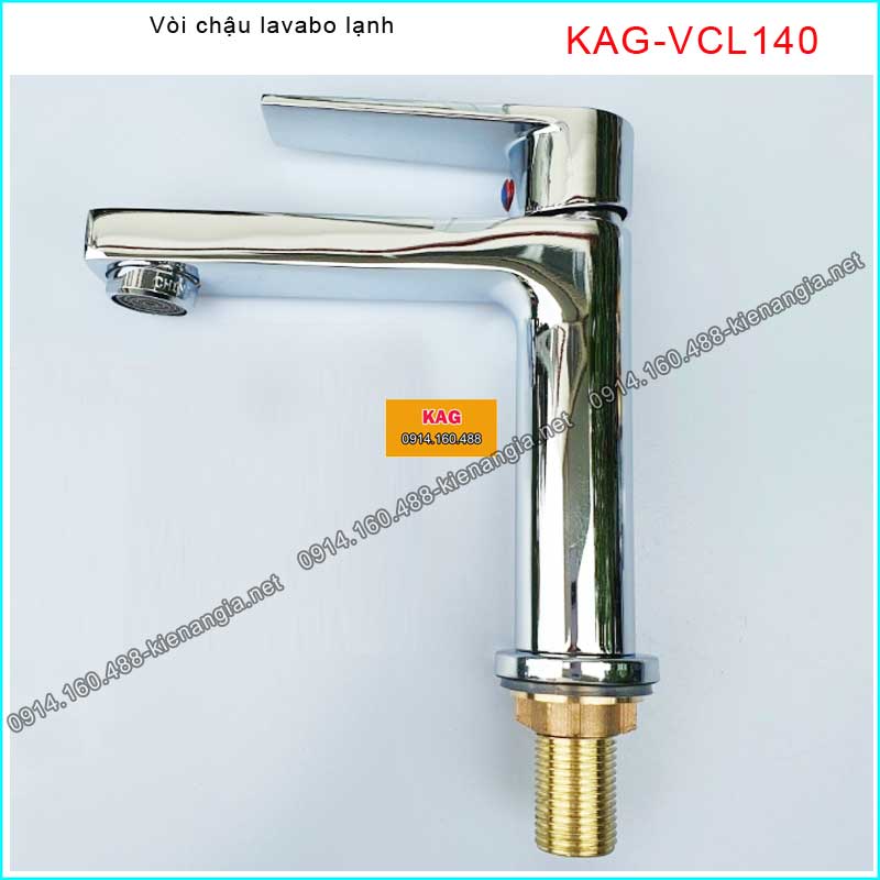 Vòi lavabo lạnh Chrome bóng KAG-VCL140
