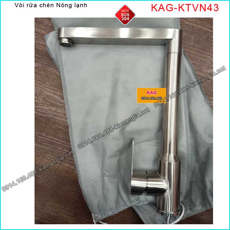 Vòi rửa chén nóng lạnh INOX SUS304 KAG-KTVN43