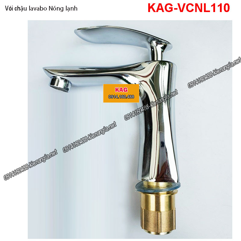 Vòi chậu lavabo nóng lạnh 20cm  Chrome bóng KAG-VCNL110