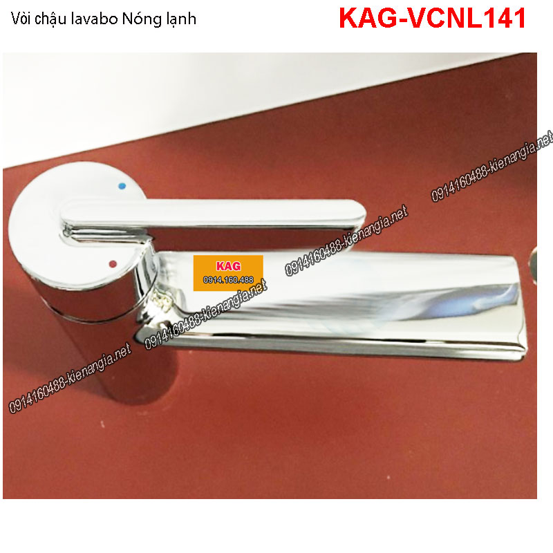 Vòi lavabo nóng lạnh Chrome bóng KAG-VCNL140