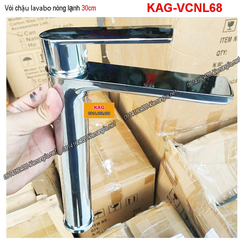 Vòi cao 30cm lavabo ĐẶT BÀN Chrome KAG-VCNL68