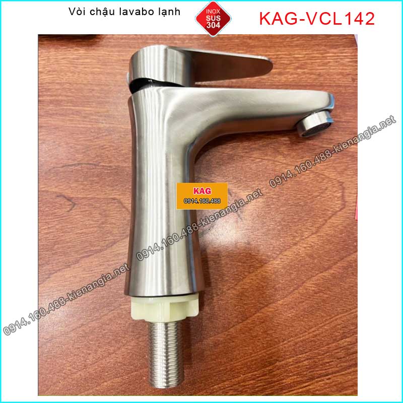 Vòi chậu lavabo lạnh inox sus304 KAG-VCL142