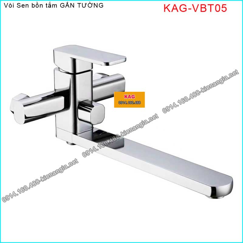 Vòi sen bồn tắm gắn tường Chrome bóng KAG-VBT05