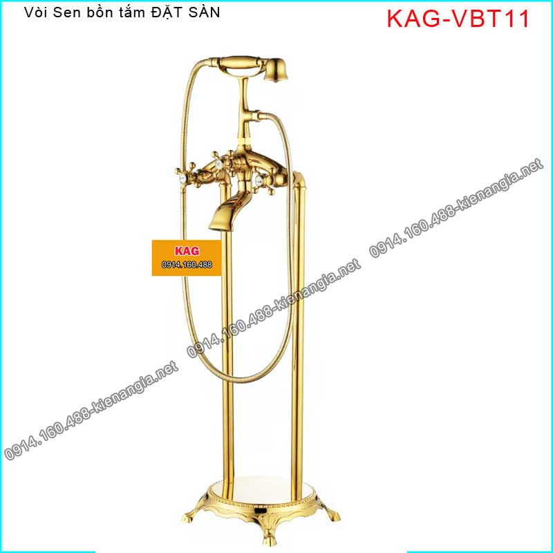 Vòi sen bồn tắm ĐẶT SÀN vàng 24K KAG-VBT11