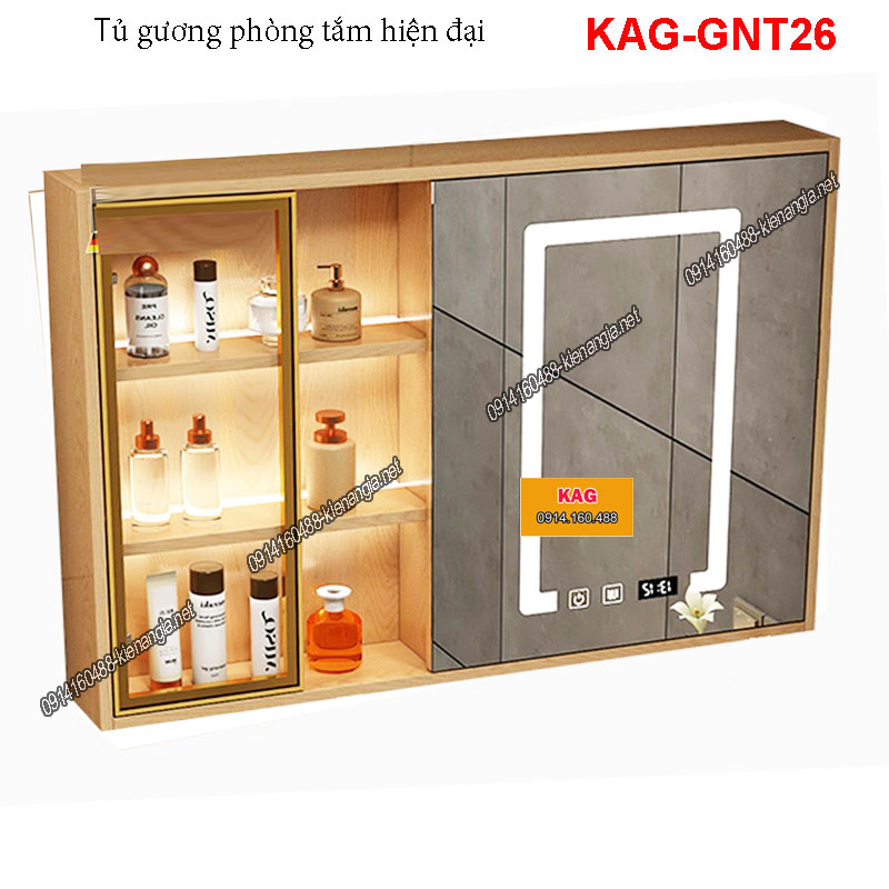 Tủ gương phòng tắm đèn LED cảm ứng KAG-GNT26