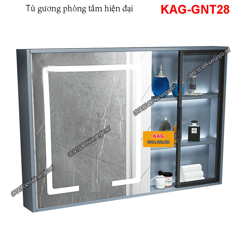 Tủ gương phòng tắm đèn LED cảm ứng KAG-GNT28