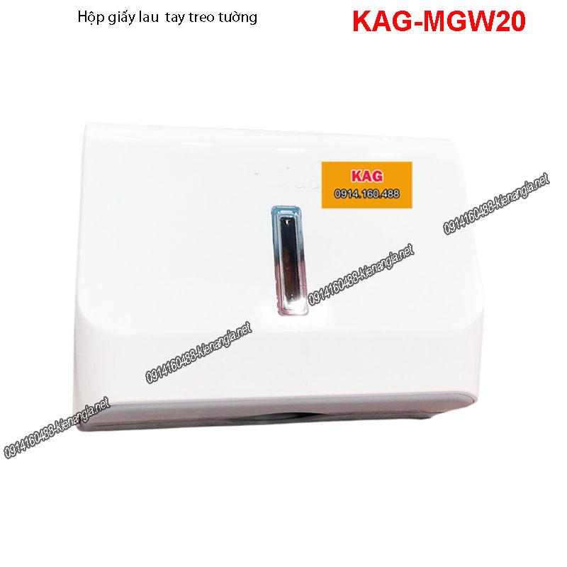 Hộp giấy lau tay treo tường ABS trắng KAG-MGW20
