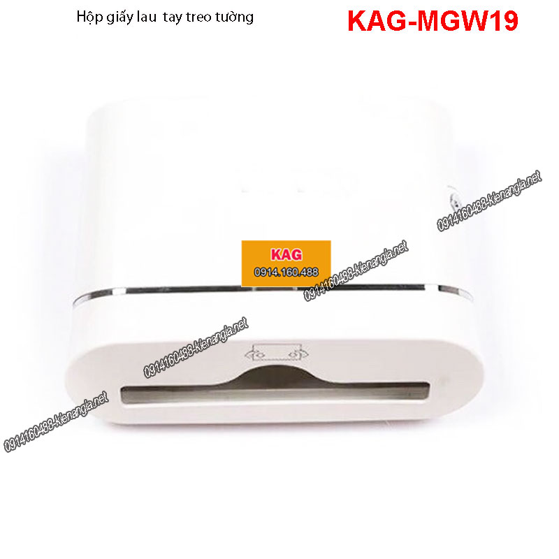 Hộp giấy lau tay treo tường ABS trắng KAG-MGW19