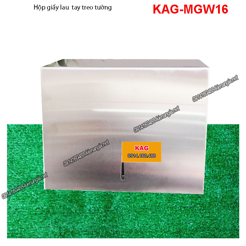 Hộp giấy lau tay treo tường inox 304 KAG-MGW16