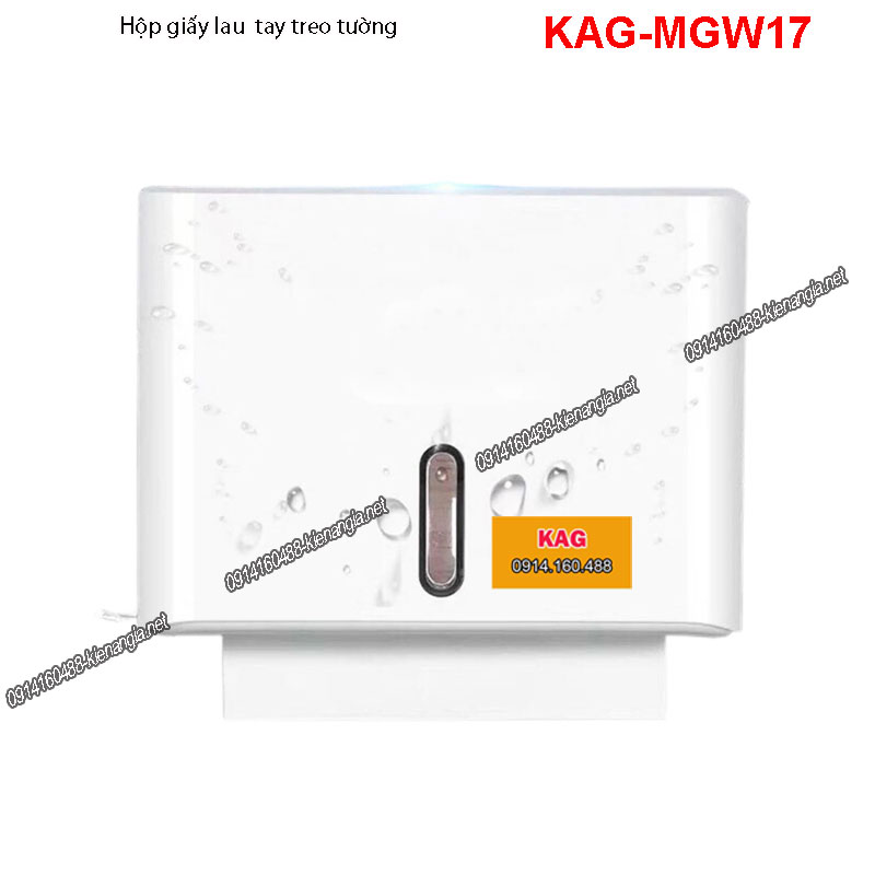 Hộp giấy lau tay treo tường ABS trắng KAG-MGW17