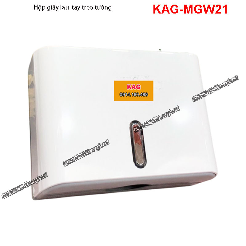 Hộp giấy lau tay treo tường ABS trắng KAG-MGW21