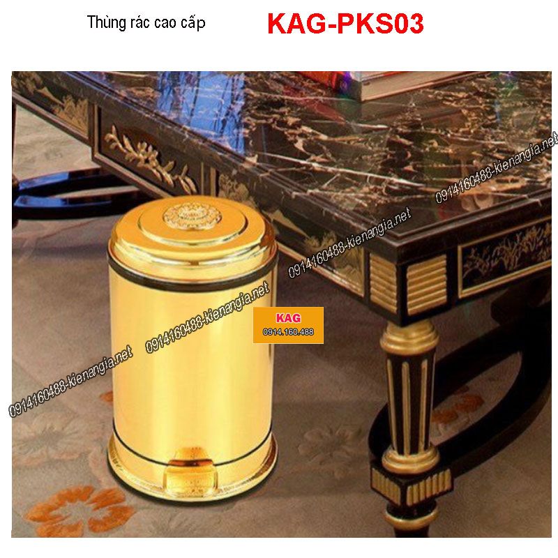 Thùng rác tròn màu vàng KAG-PKS03