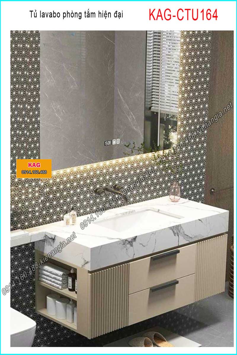 Tủ lavabo phòng tắm hiện đại KAG-CTU164