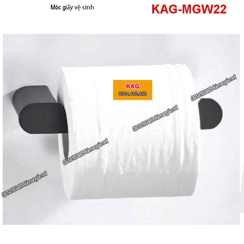 Móc giấy vệ sinh màu đen KAG-MGW22