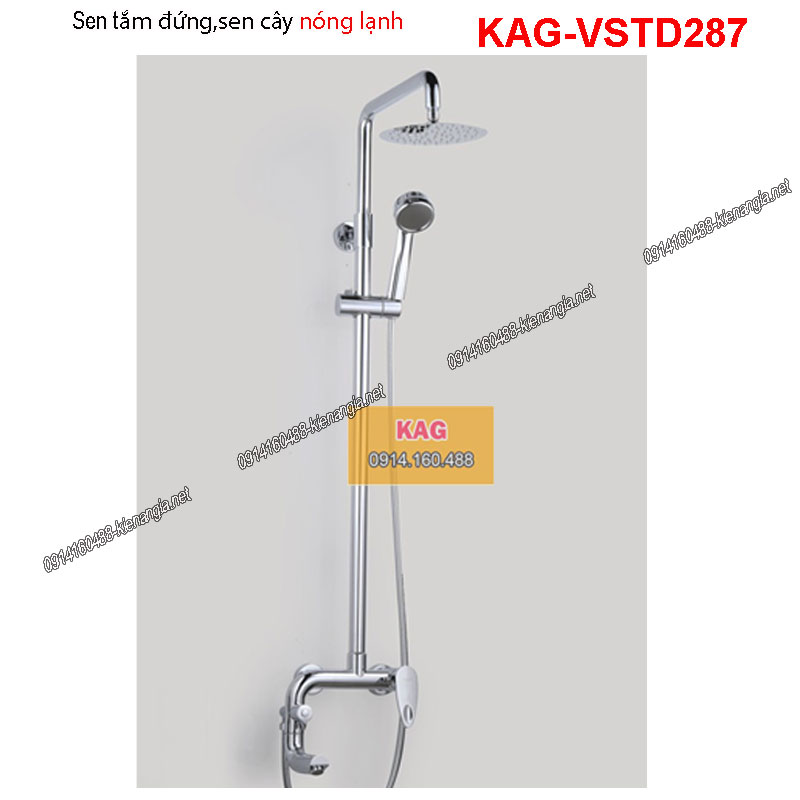 Sen tắm đứng nóng lạnh Chrome bóng KAG-VSTD287