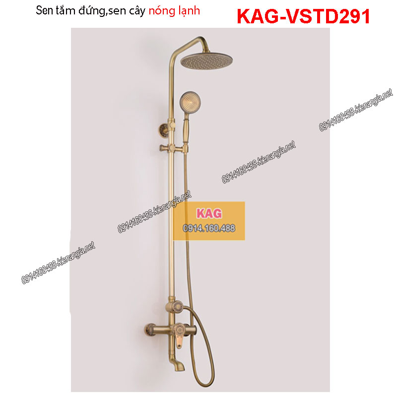 Sen tắm đứng nóng lạnh Vàng đồng KAG-VSTD291