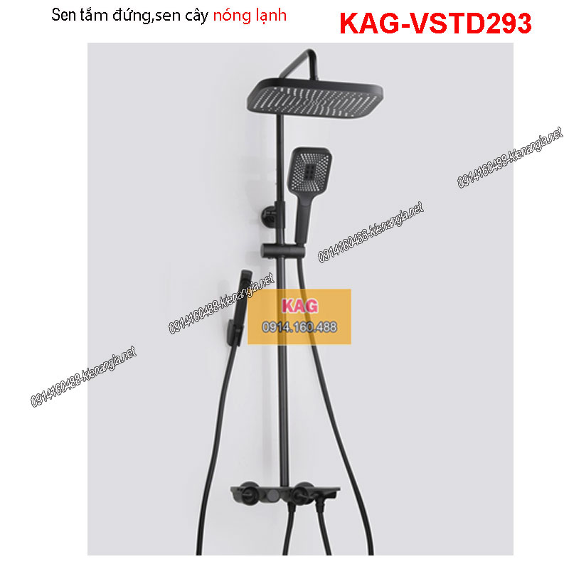 Sen tắm đứng nóng lạnh,vòi xịt màu đen KAG-VSTD293