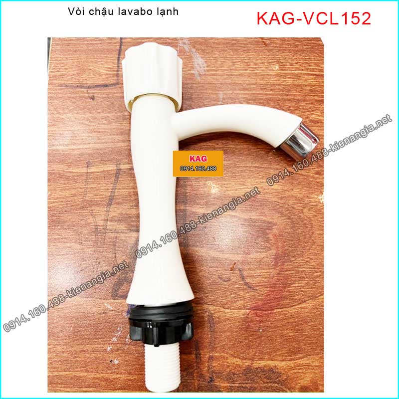 Vòi chậu lavabo lạnh nhựa tay vặn KAG-VCL152