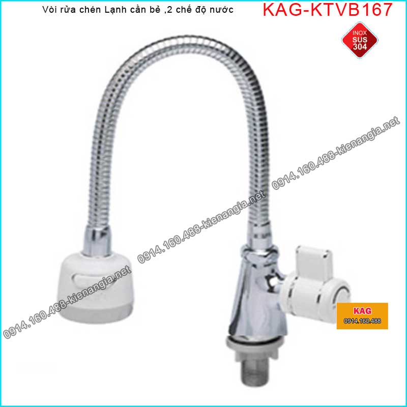 Vòi rửa chén LẠNH lò xo KAG-KTVB167