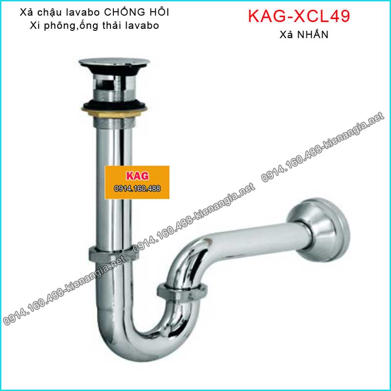Xả NHẤN inox chậu lavabo KAG-XCL49