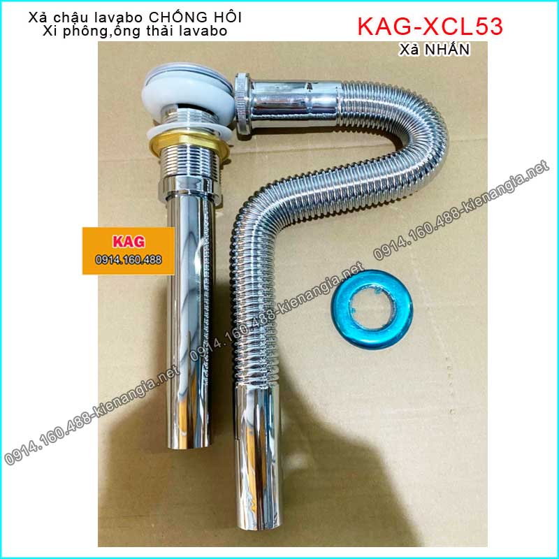 Xả NHẤN inox chậu lavabo KAG-XCL53
