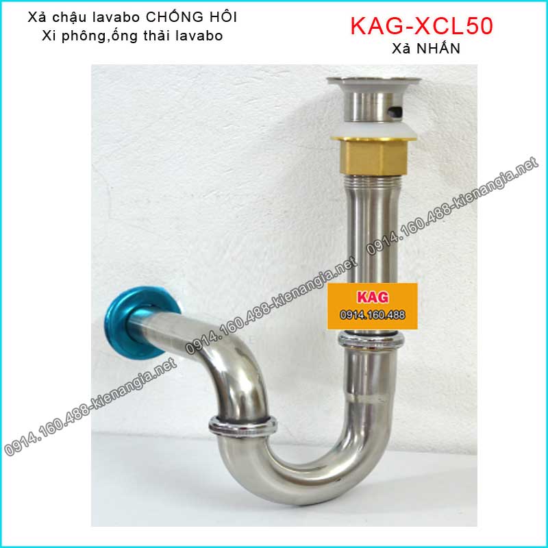 Xả NHẤN inox chậu lavabo KAG-XCL50