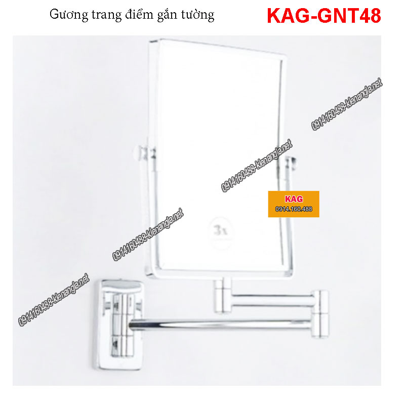 Gương trang điểm VUÔNG gắn tường KAG-GNT48