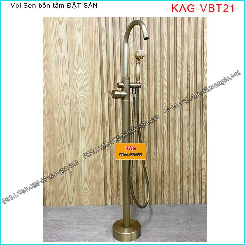 Vòi bồn tắm Đặt sàn Đồng cổ điển KAG-VBT20