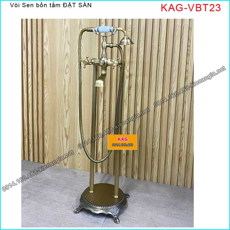 Vòi bồn tắm Đặt sàn Đồng cổ điển KAG-VBT23