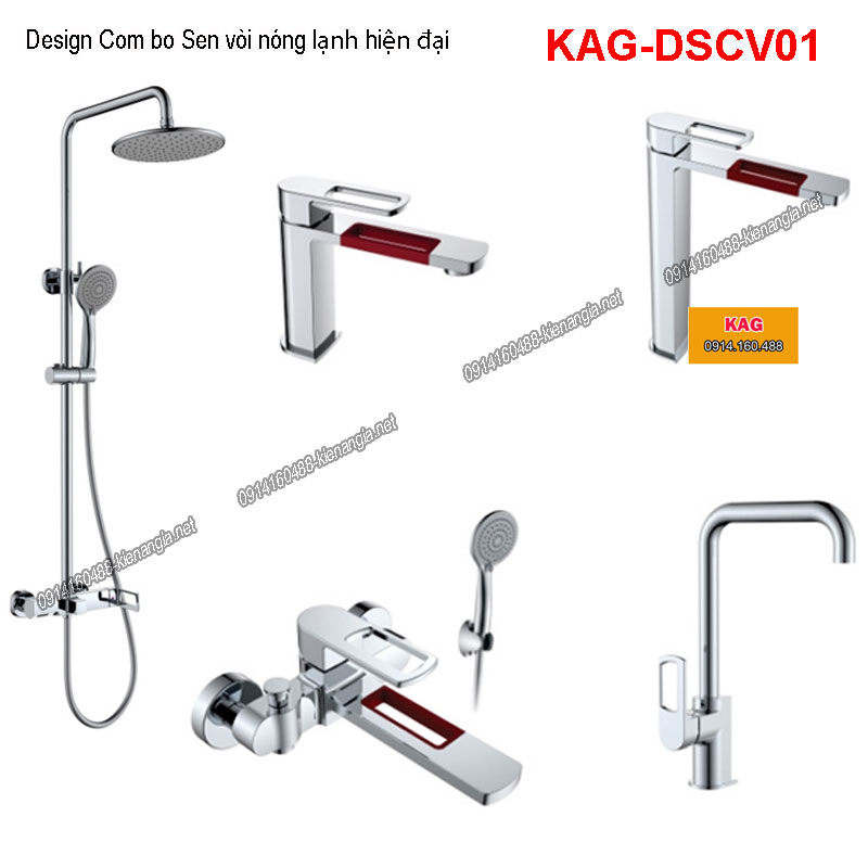 Design Combo Sen vòi nóng lạnh cao cấp KAG-DSCV01