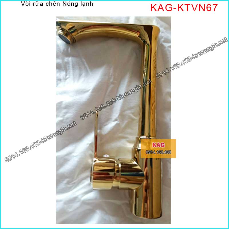 Vòi rửa chén nóng lạnh Vàng 24K KAG-KTVN67