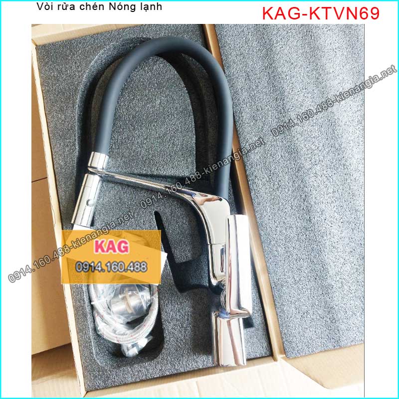Vòi rửa chén nóng lạnh silicon KAG-KTVN69