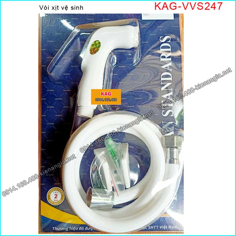 Vòi xịt vệ sinh bằng nhựa bền KAG-VVS247