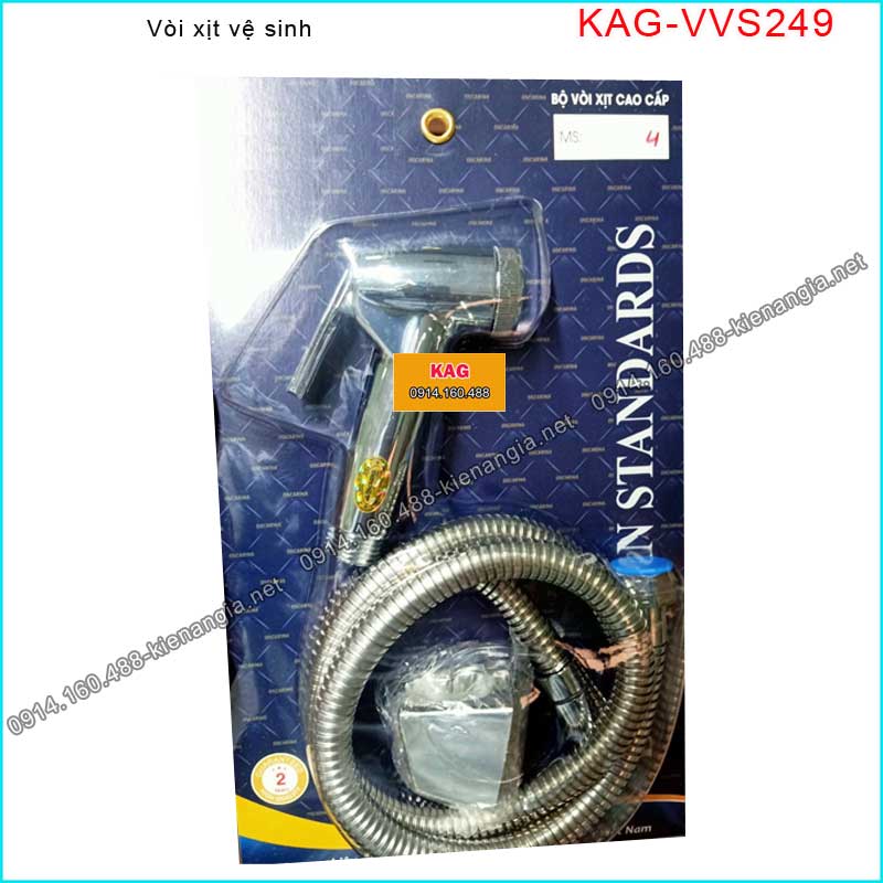 Vòi xịt vệ sinh chrome đẹp bền KAG-VVS249