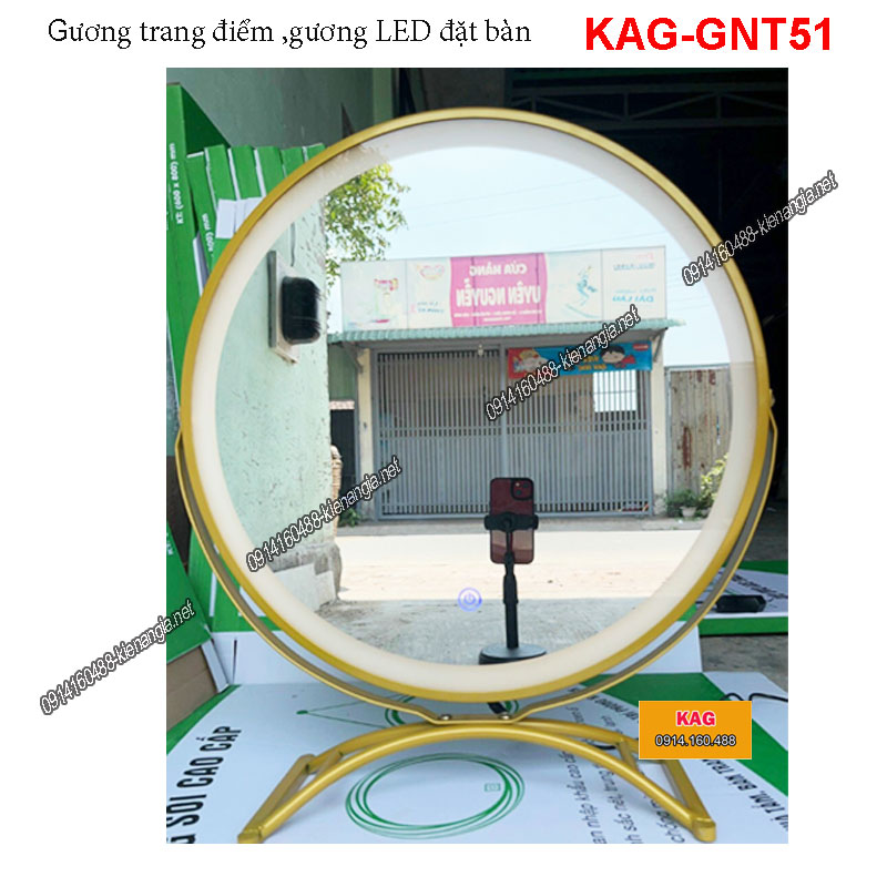 Gương trang điểm LED đặt bàn KAG-GNT51
