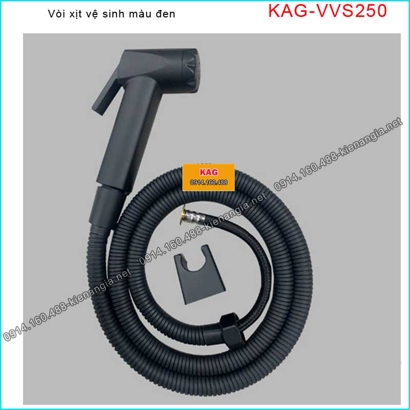 Vòi xịt vệ sinh màu đen KAG-VVS250