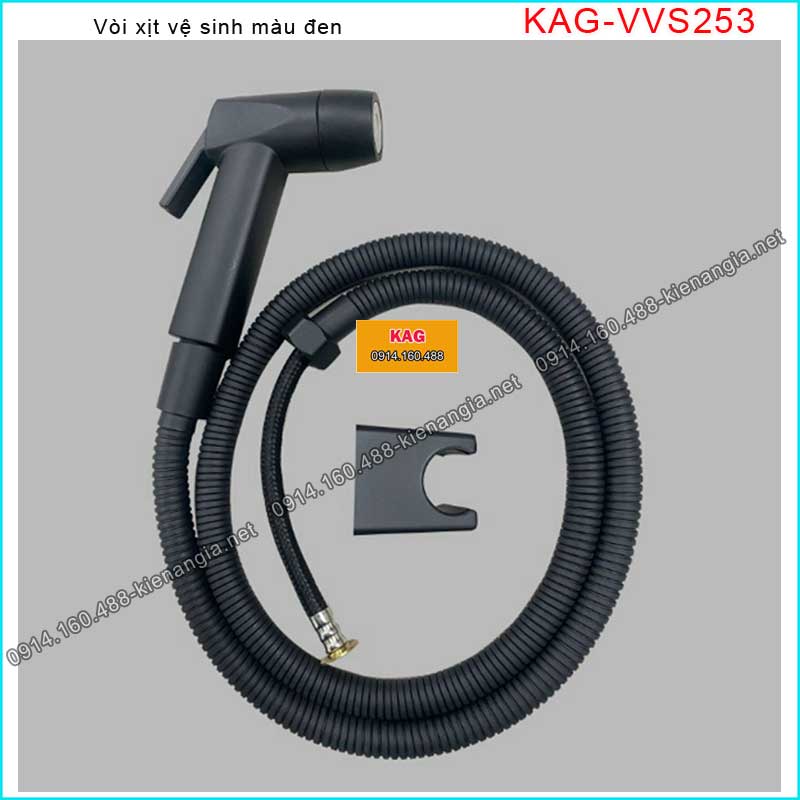 Vòi xịt vệ sinh màu đen KAG-VVS253
