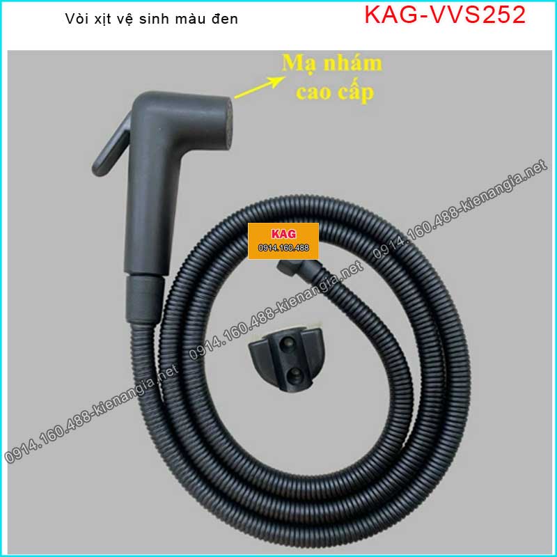 Vòi xịt vệ sinh màu đen KAG-VVS252
